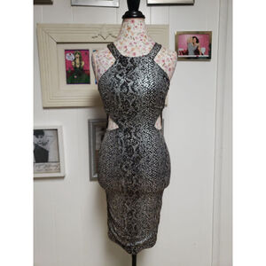 Love + air snakeskin bodycon Dress XS
